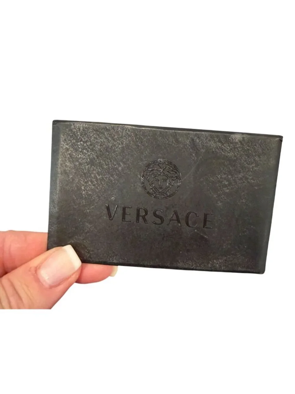 Versace Black Leather Medusa Embossed Hobo Shoulder Bag - OS